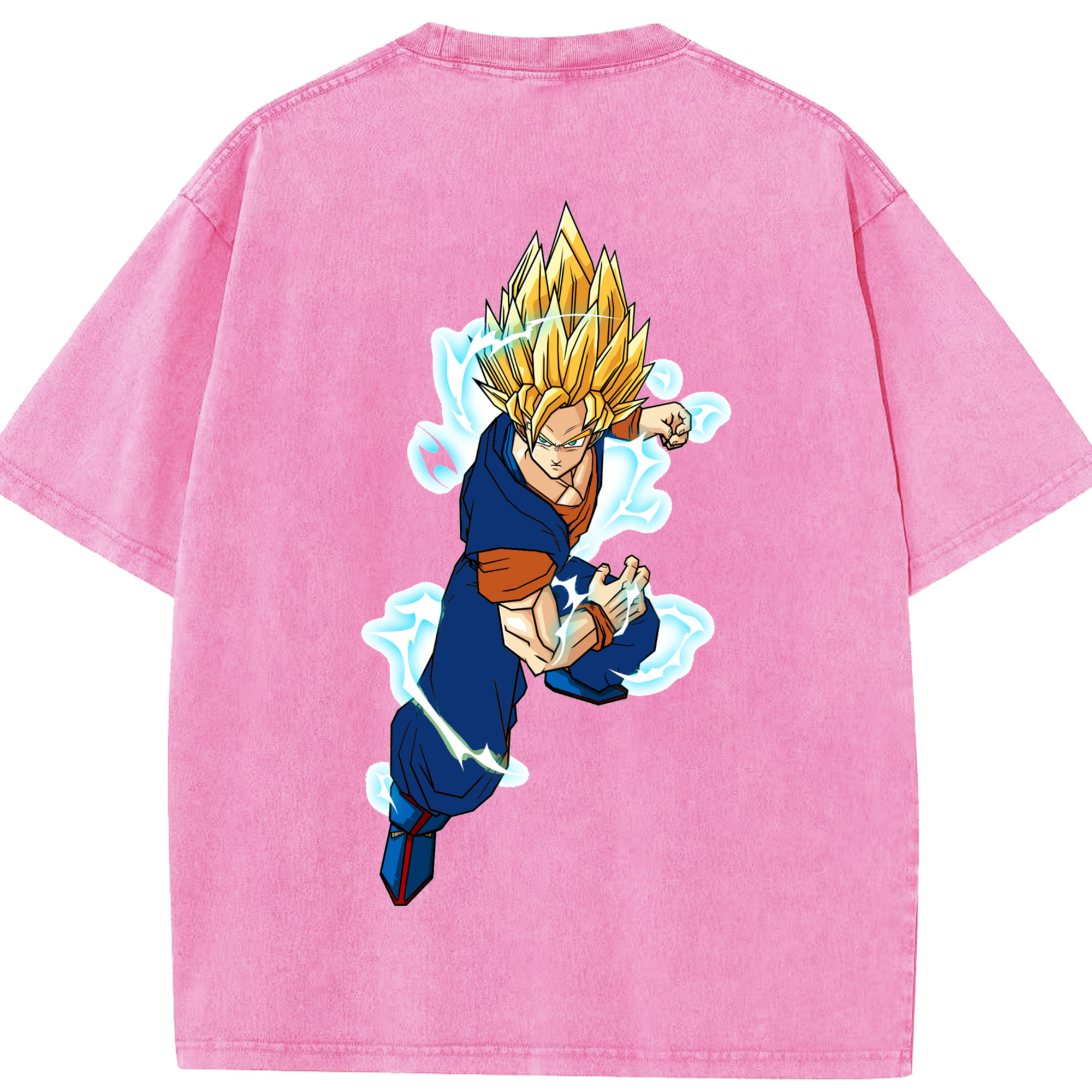 （画像用） ドラゴンボール 孫 悟飯（そんごはん）DRAGON BALL Son Gohan 綿100% ヴィンテージ風 半袖Tシャツ（背面プリント）